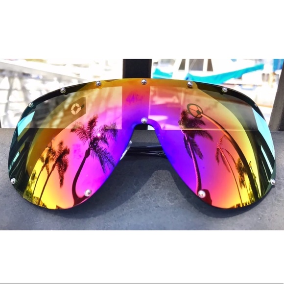 Shield rainbow rimless sunglasses - Picture 2 of 3